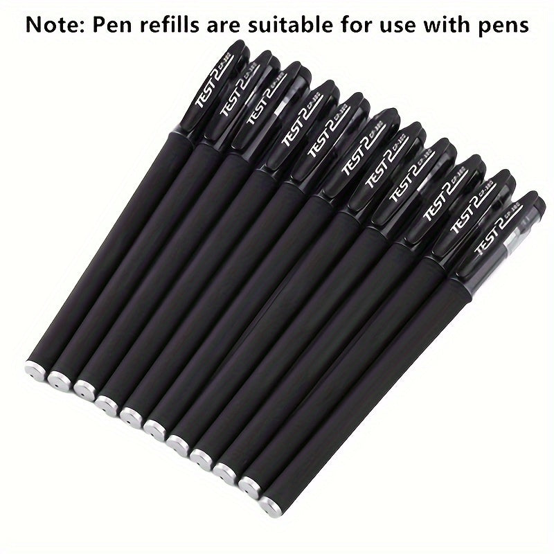 100pcs Gel Pen Refills in Red, Blue, and Black Ink, 0.5mm, ideal for office and school writing supplies.