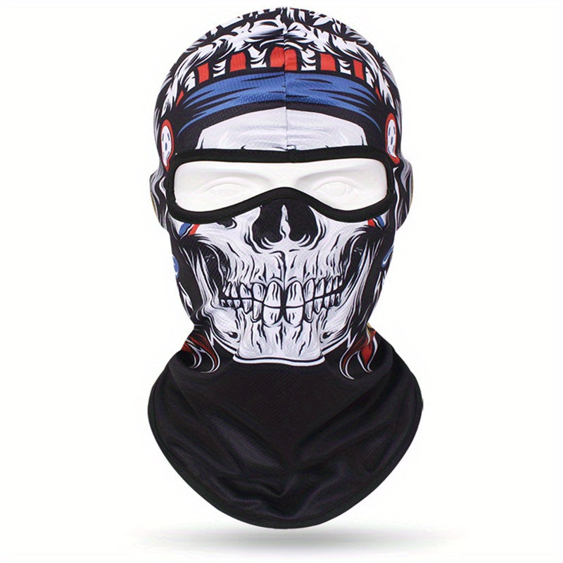 Full Face 3D Anime Skull Balaclava Ski Mask for Hip Hop Style, Suitable for both Men and Women, Perfect for Cycling, Motorcycle Riding, Skiing and Outdoor Sports