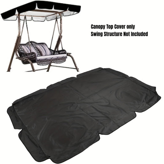 Waterproof, sun-resistant swing canopy cover made of 190T Polyester Taffeta with a Silver Coating on the reverse side, designed for patio swings. Easy to clean.