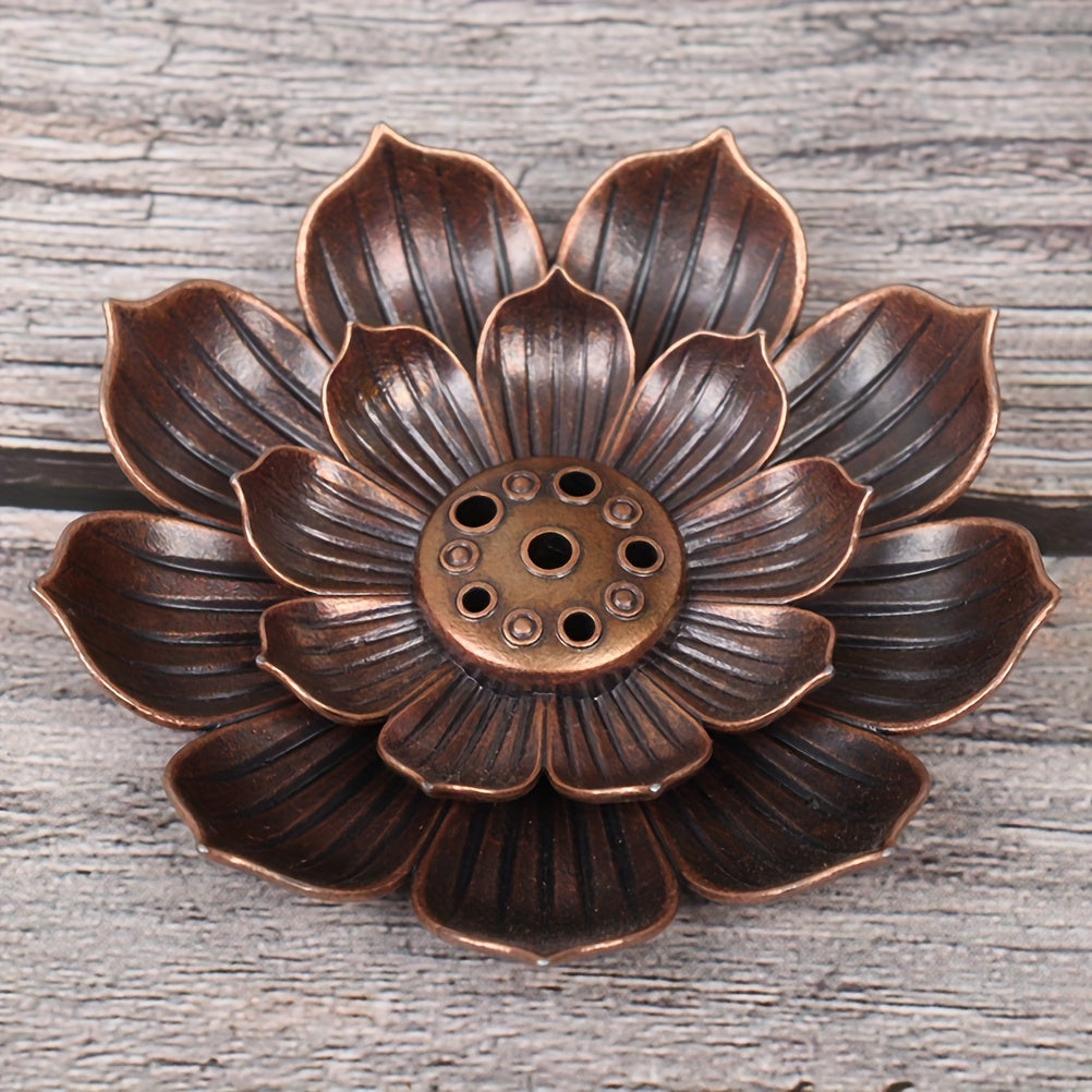 Alloy Lotus Incense Burner for Zen Aromatherapy