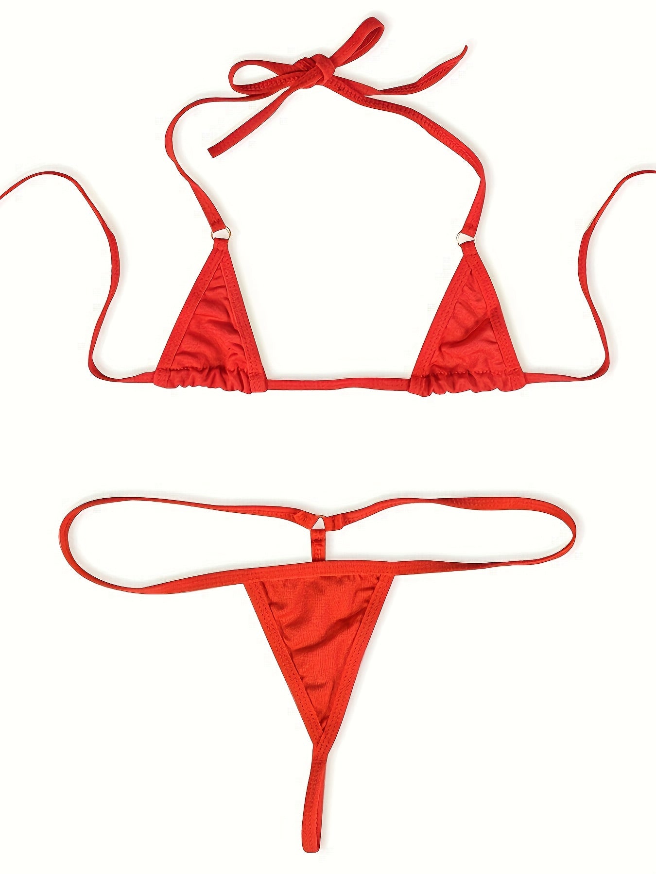 Three-point backless lingerie set for women.