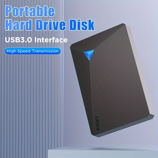 EAGET USB 3.0 External Hard Drive - High-capacity mechanical HDD for gaming and media storage, available in multiple sizes.