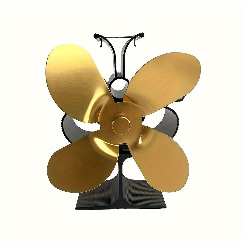 Introducing the 2023 New Thermal Power Fireplace Fan, Model 379, also known as the Butterfly Model. This popular style features a 4-blade design that is self-starting and high-temperature-resistant. Perfect for heating fans in your home, hotel rooms, or