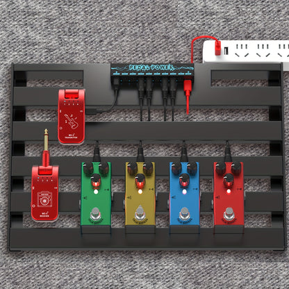 Guitar Pedal Power Supply with 8 isolated 9V DC outputs.