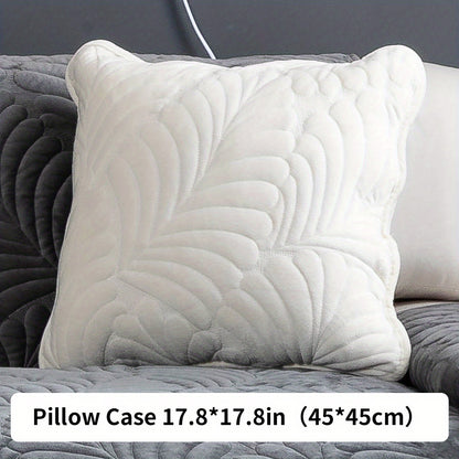 Short plush sofa slipcover for all seasons, perfect for home decor in bedroom, office, or living room. Excludes backrest, armrest, and pillow case.