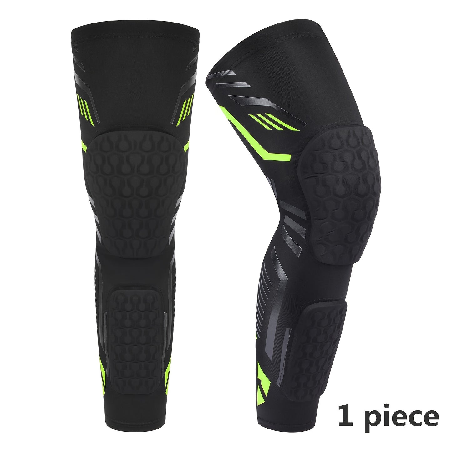 1 or 2 Sports Knee Pads with breathable compression and honeycomb padding, designed for patella stabilization and suitable for outdoor activities like basketball, cycling, soccer, rugby