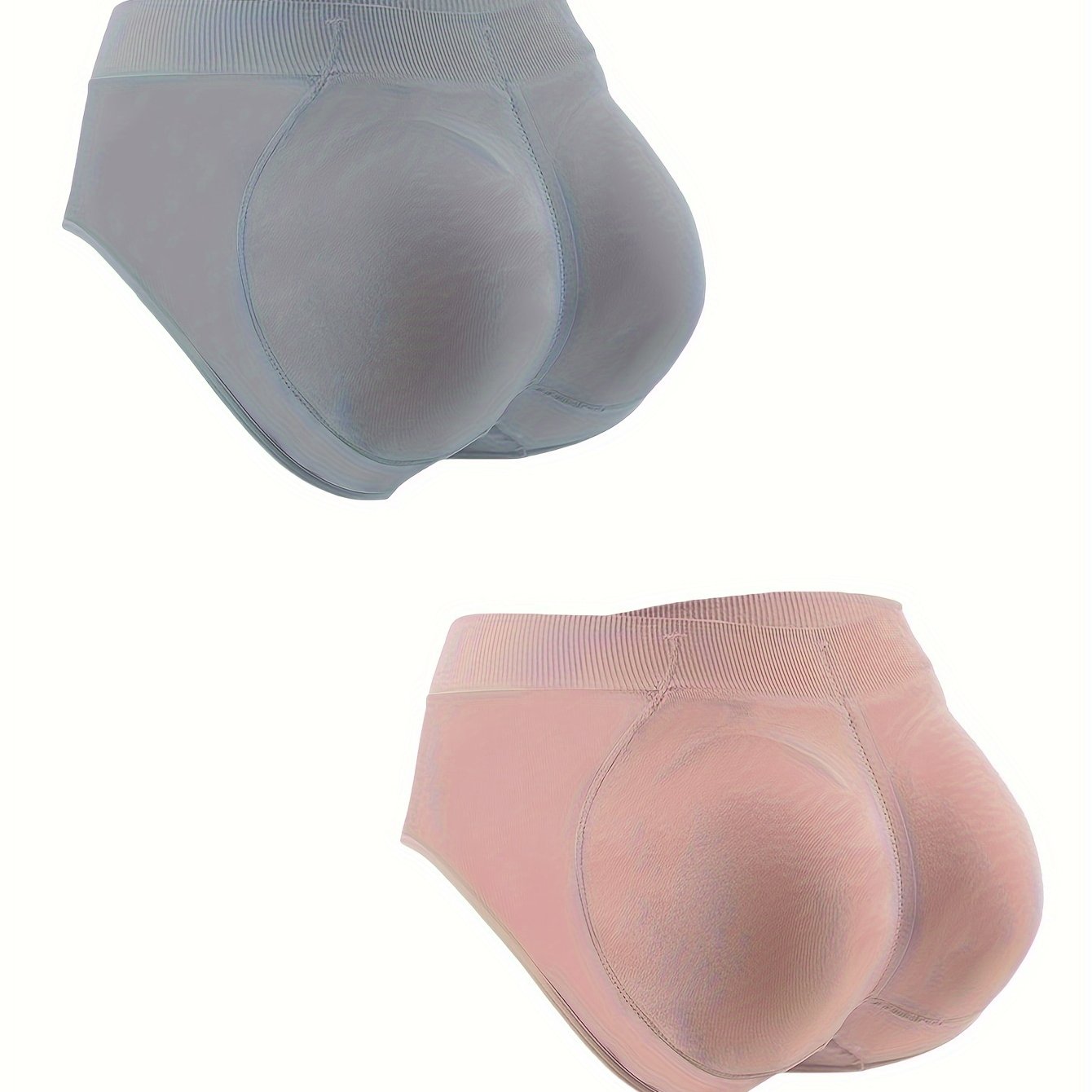 2 Fake Butt Padded Shaping Panties for Women, Comfortable & Breathable Butt Lifting Underwear