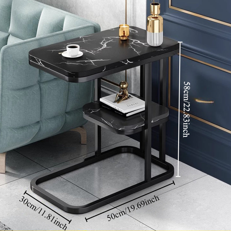 Luxury corner table with storage for balcony or sofa side.