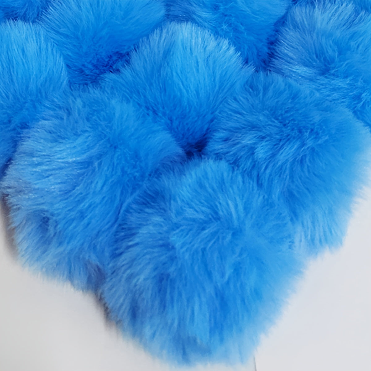 Set of 20 8cm Faux Rabbit Fur Pom Pom Keychains, Fluffy Balls attached to Elastic Loop for Hats, Keychains, Scarves, Gloves, Bags and other Accessories