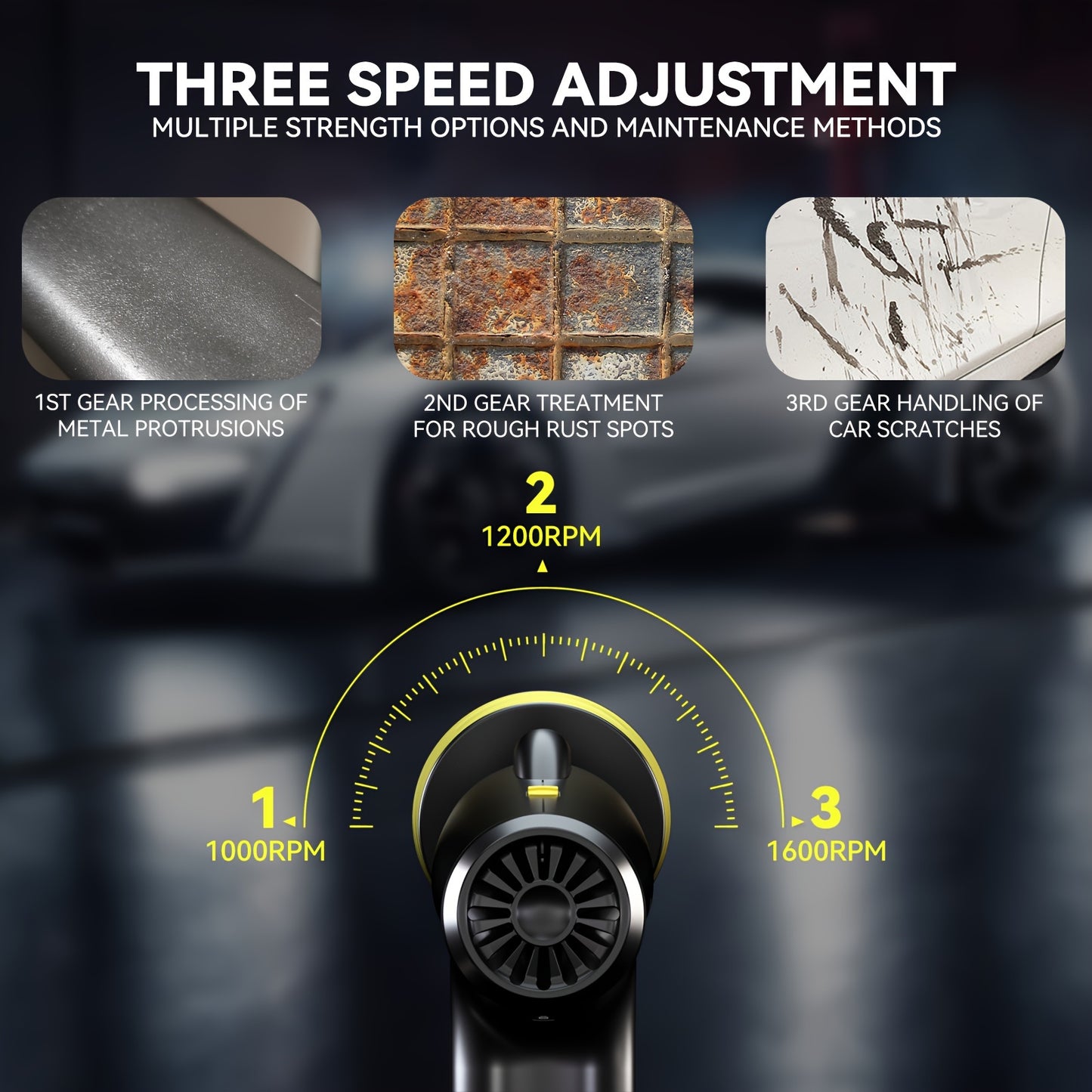 Wireless car waxing machine for polishing and scratch repair.