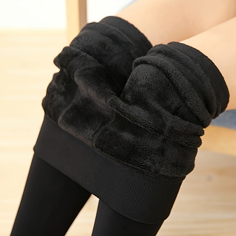 Solid plush tights for fall and winter, warm and soft.