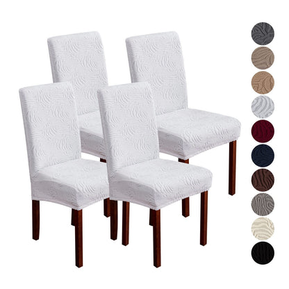 4 pieces of stretch dining chair slipcovers for home decor protection.