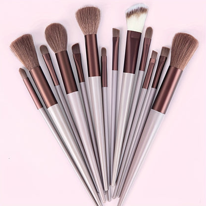 Full set of soft synthetic brushes for quick and easy makeup application, suitable for beginners and professional makeup artists. Convenient for travel. Perfect Valentine's Day gift.