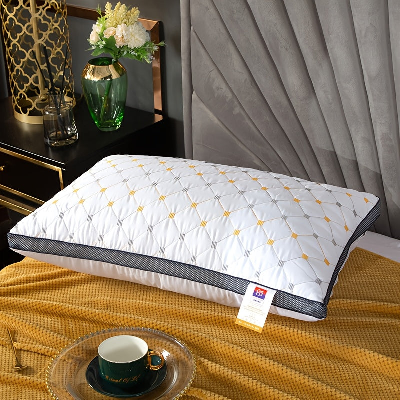 Luxurious pillows from top hotels offer deep sleep support with a high pillow core for year-round use. The hypoallergenic polyester cover is machine washable.