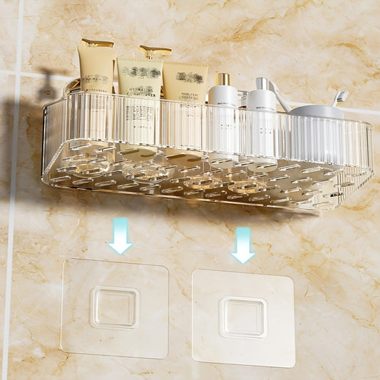 1pc Wall Mounted Bathroom Storage Rack for organizing bathroom accessories.