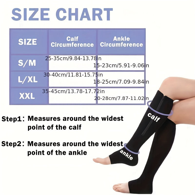 Men's and Women's Compression Zipper Breathable Long Stockings