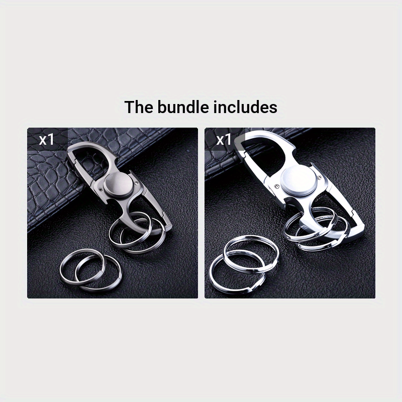 Casual Style Key Ring with Spinning Top Gyro Design, made of Durable Stainless Steel for a Creative look.