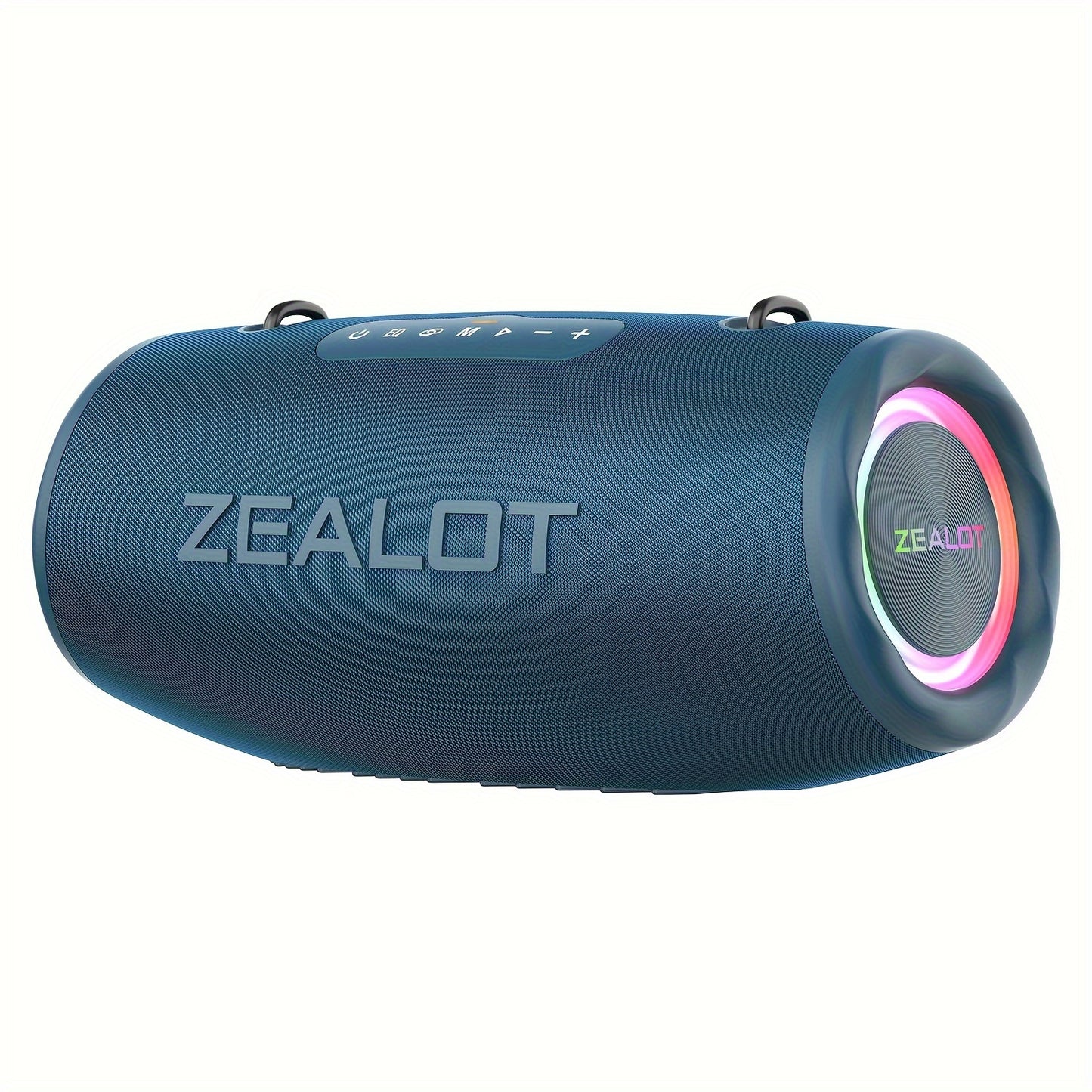 2024 Zealot 80W Портативный Уличный Сабвуфер с Ремнем на Плечо, HiFi Звук, Двойное Сопряжение, 16000mAh Батарея, 24 Часа Воспроизведения, Зарядный Кабель. Совместим с Мобильными Устройствами. Идеально.