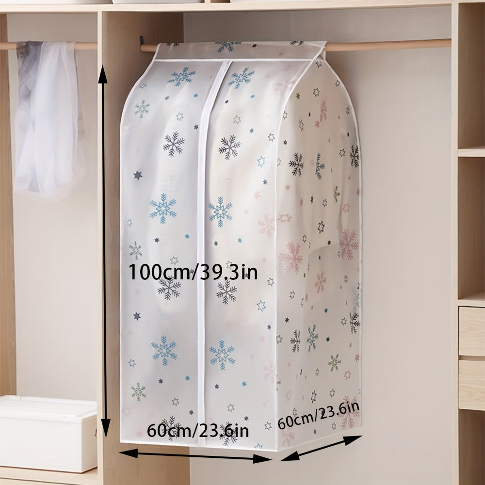 1-piece AOLORES Garment Bag for Hanging Clothes, Complete Suit Coat Cover with Zipper, Made of PEVA Material, Matte Semi-Transparent Closet Storage Protector