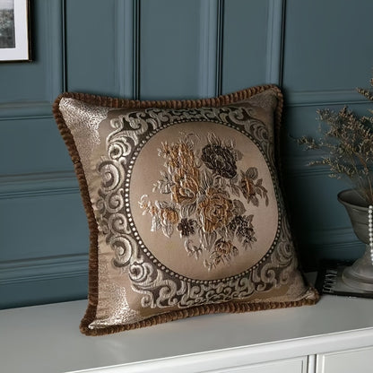 High-precision chenille European pillow case featuring jacquard embroidery, suitable for various settings, ideal for home decoration.