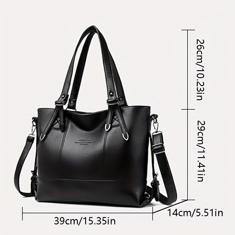 Stylish handbag for carrying books and documents, versatile crossbody bag for daily use.