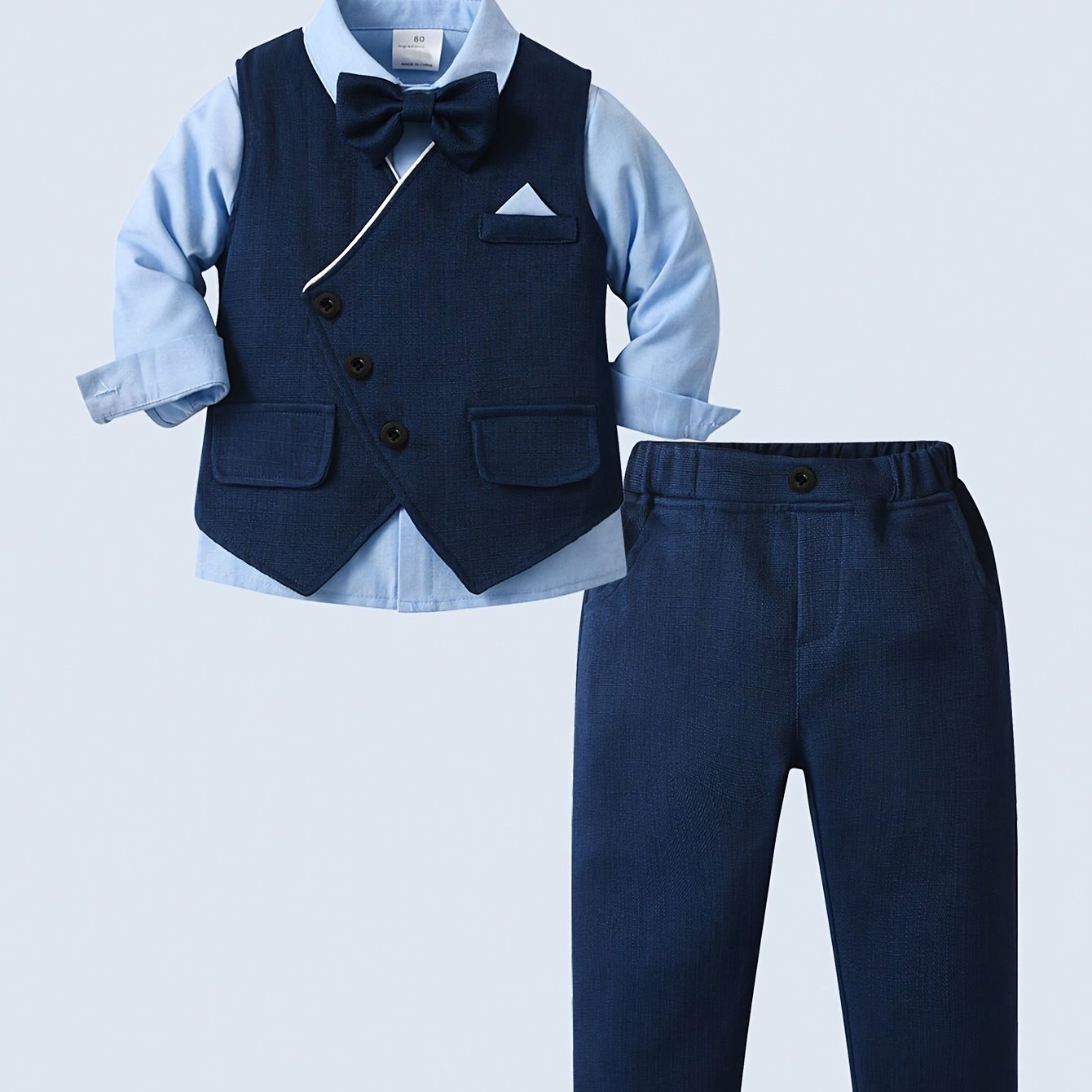 Boarnseorl Baby Boy's Stylish 3pcs Outfit for Parties, Meticulously Crafted for Fall and Winter Wear