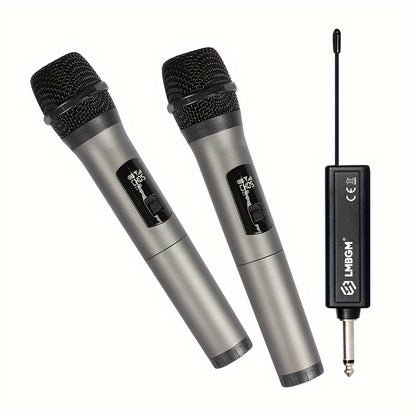 Portable wireless microphone system for home use, perfect for KTV and computer singing.