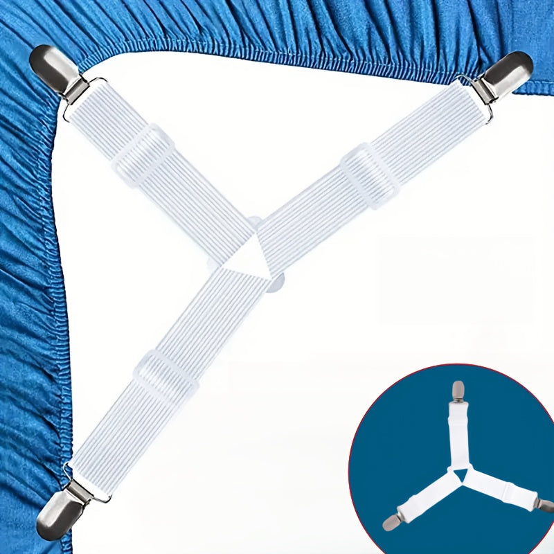 Elastic Adjustable Bed Sheet Fixing Clip Set of 5: Say goodbye to wrinkles with these versatile clips that are perfect for keeping bed sheets, sofa covers, tablecloths, curtains, and more in place.