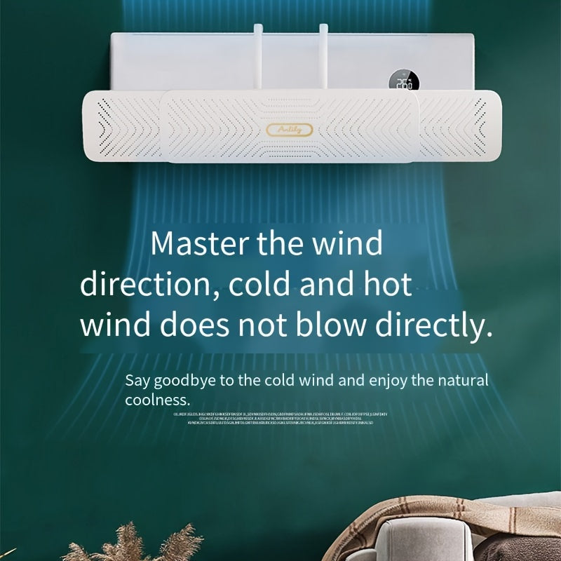 Adjustable Air Conditioner Wind Deflector: Enhance Cooling & Heating, Save Energy, Perfect for Home & Office - Thickened Anti-Direct Blow Vent Cover, No Power Required.