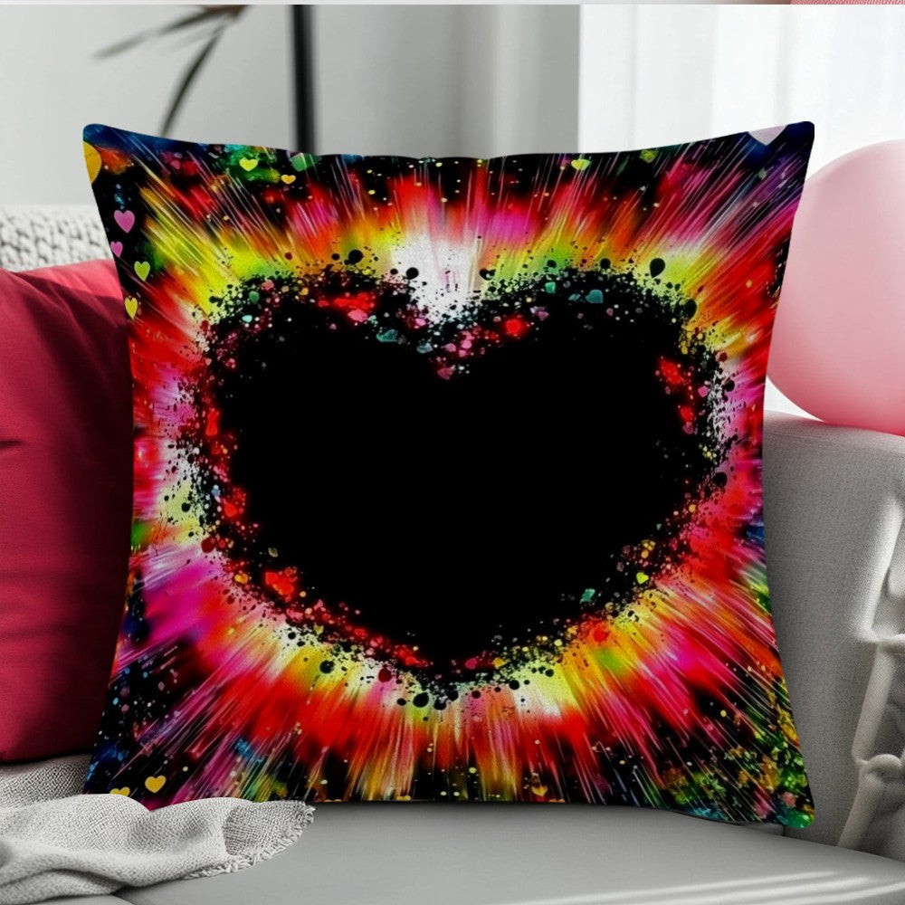 Valentine's Day Flashing Heart Square cushion cover measuring 45.72*45.72cm is the perfect addition to your home decor. This versatile piece can be used to decorate your living room, bedroom, or any other room in your house. It is also a must-have item