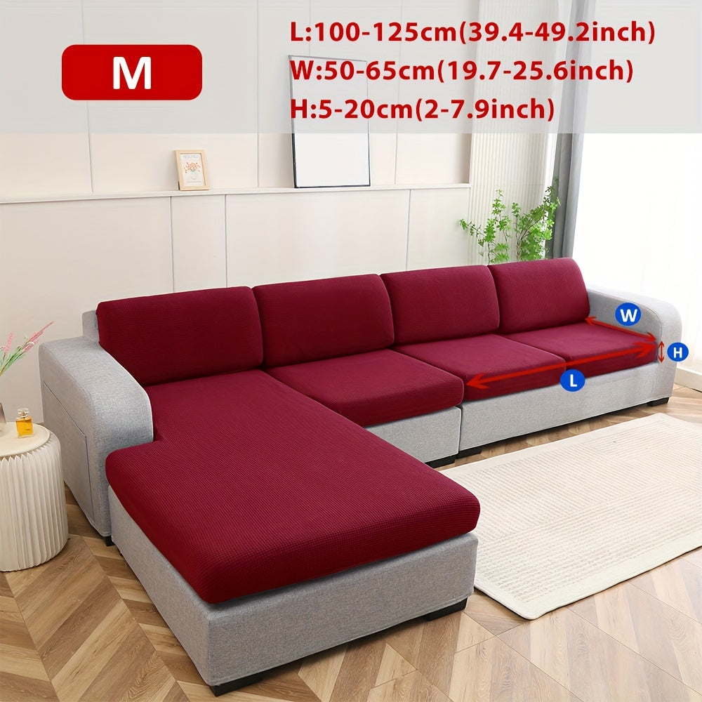 1 piece water-resistant sofa cover with classic elasticity, non-slip design, and easy care to protect and style furniture.