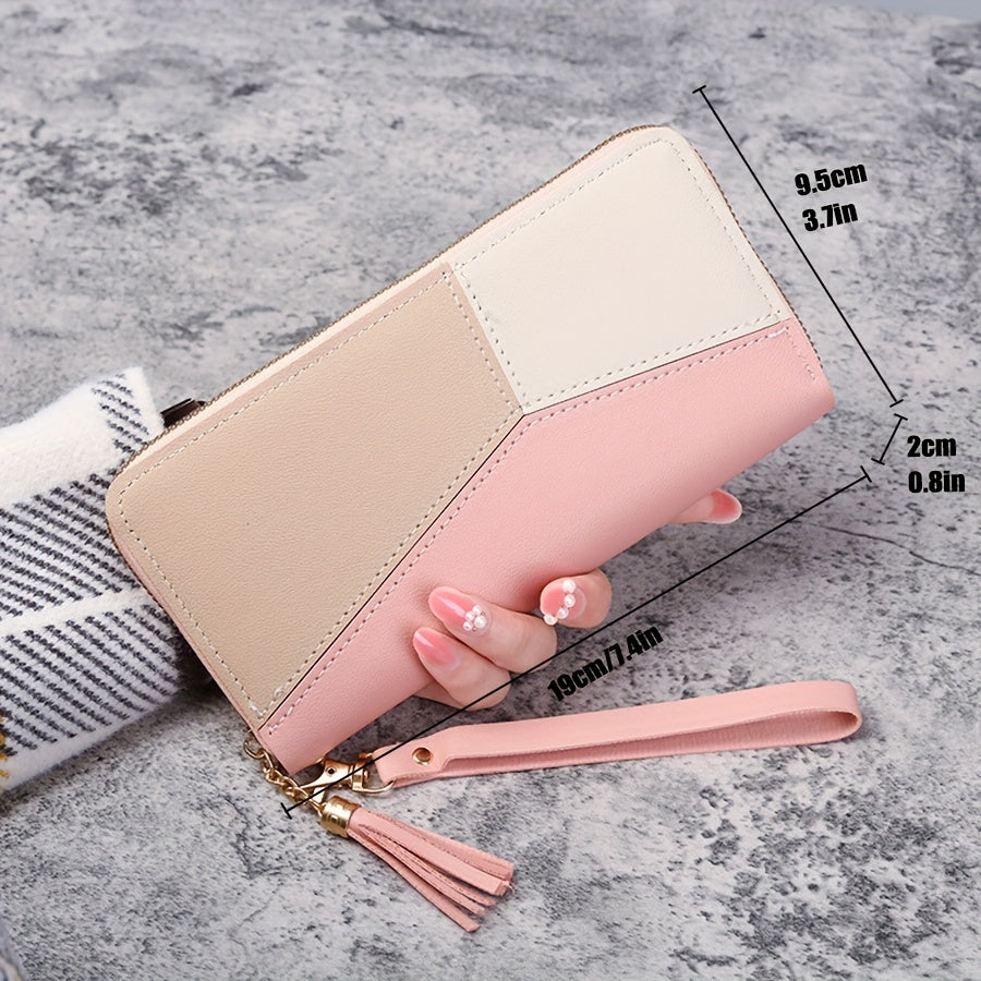 Korean Style Women's Fashion Long Wallet with Large Capacity and Phone Pocket