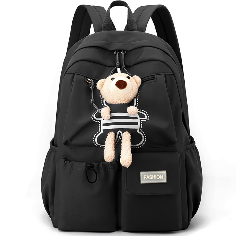 Trendy Korean backpack, perfect for students in middle and high school, captures youthful spirit.