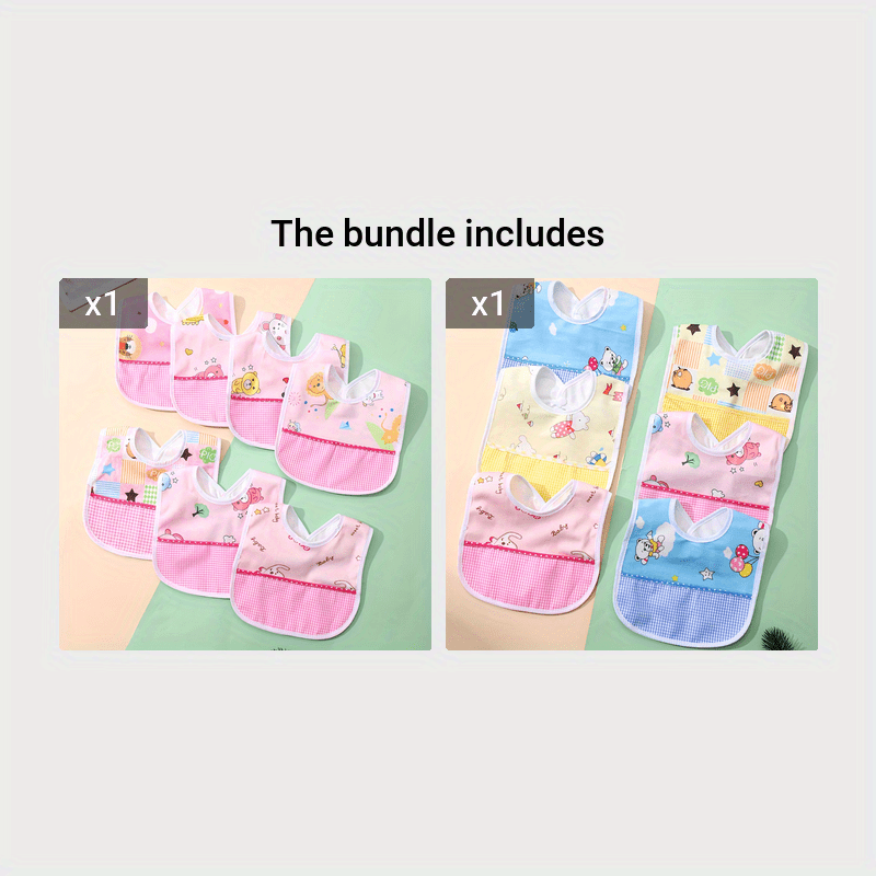 Set of 3 Velvet Waterproof Bibs, Cute Cartoon Designs for Feeding and Drooling