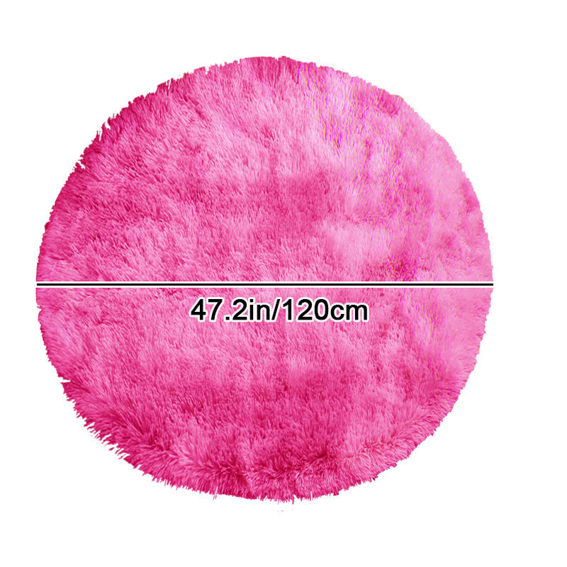 Round Large Ultra Soft Plush Rug - Non-slip and Waterproof Shaggy Throw Rug for Living Room, Bedroom, Nursery, Game Room, and Dormitory. Perfect Teenage Room Decoration - Room Decor (10.16cmX10.16cm)