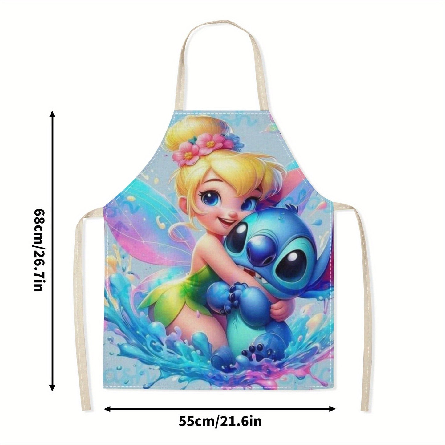 Disney has released a chic waterproof apron adorned with cute cartoon characters such as Mickey, Minnie, Winnie the Pooh, Stitch, and others. This apron is both stylish and functional, with a sleek and elegant design that is perfect for use in hotels