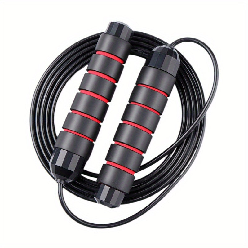 Jump rope with memory foam handle for effective cardio and weight loss training.