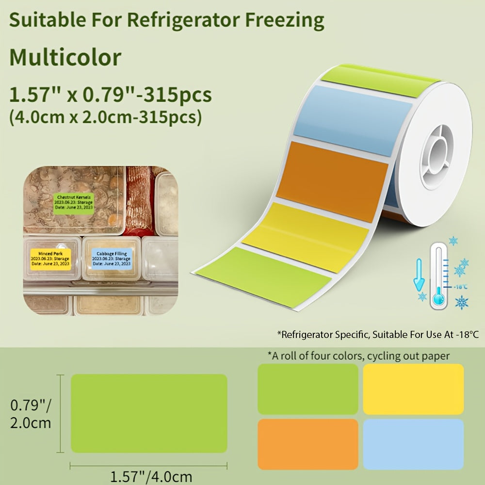 NIIMBOT Frozen Label Sticker Roll is waterproof, oil-proof, and low temperature resistant up to -18°C. It is easy to peel with no residue, made from long-lasting thermal paper for