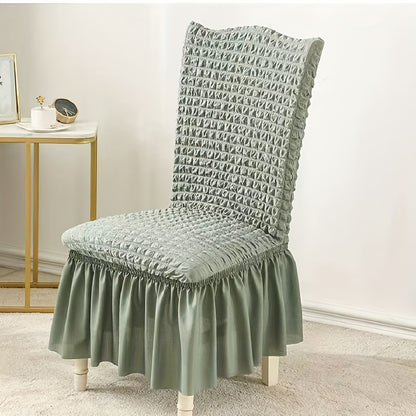 4 universal stretch chair covers with skirt, durable and washable, easy to fit and protect furniture