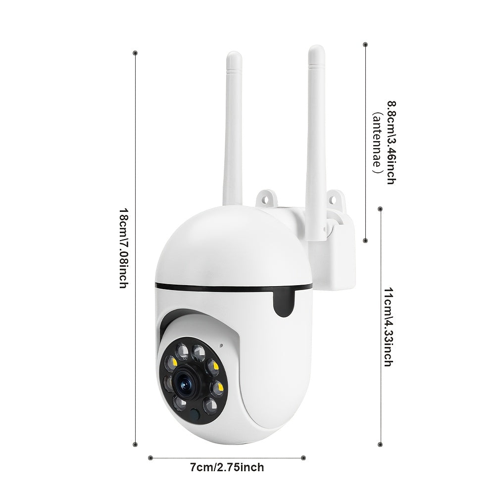 HD Security Camera System with 4 cameras, PTZ, Two-Way Audio, Night Vision, Smartphone Compatible, USB Powered, Wi-Fi enabled. Ideal for home security, suitable for ages 14 and up.