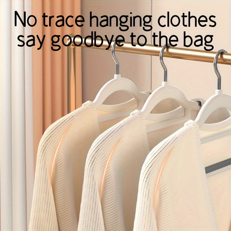 10 non-slip heavy duty clothes hangers for storage and organization in bedroom, bathroom, and home.