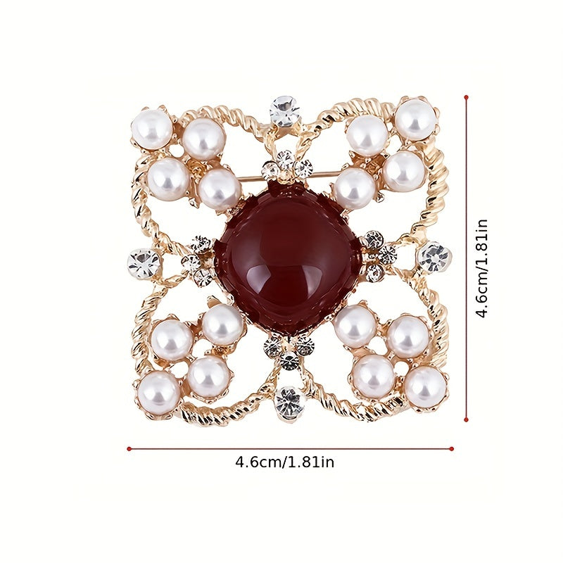 Stylish and elegant, this artistic Korean pearl and diamond brooch features a pin buckle and is the perfect addition to your large dress accessories collection. Complete your look with this fashionable shawl.