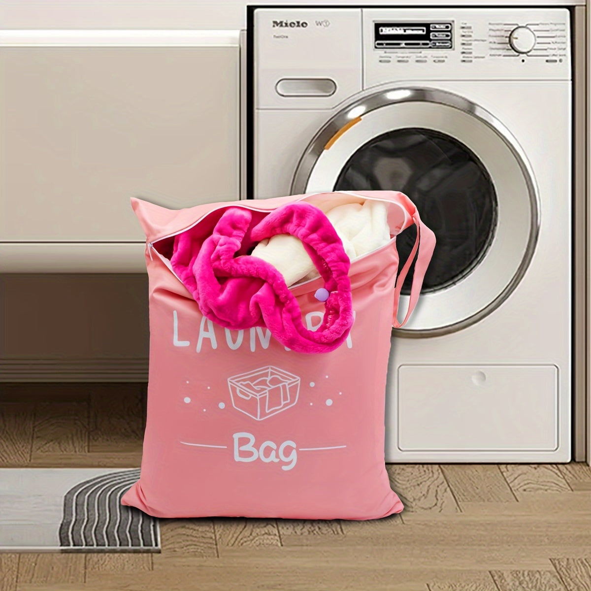 Popular Choice: Set of 2 Large Waterproof Travel Laundry Bags with Drawstring - Reusable, Versatile for Wet/Dry Items, Great for Gym, Yoga, Swimming & Diapers - Available in Green and Pink