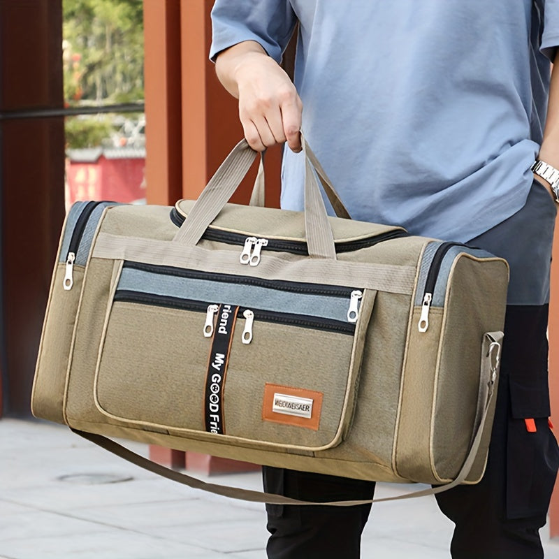 Versatile travel bag for men with large capacity and foldable design, ideal for business trips.