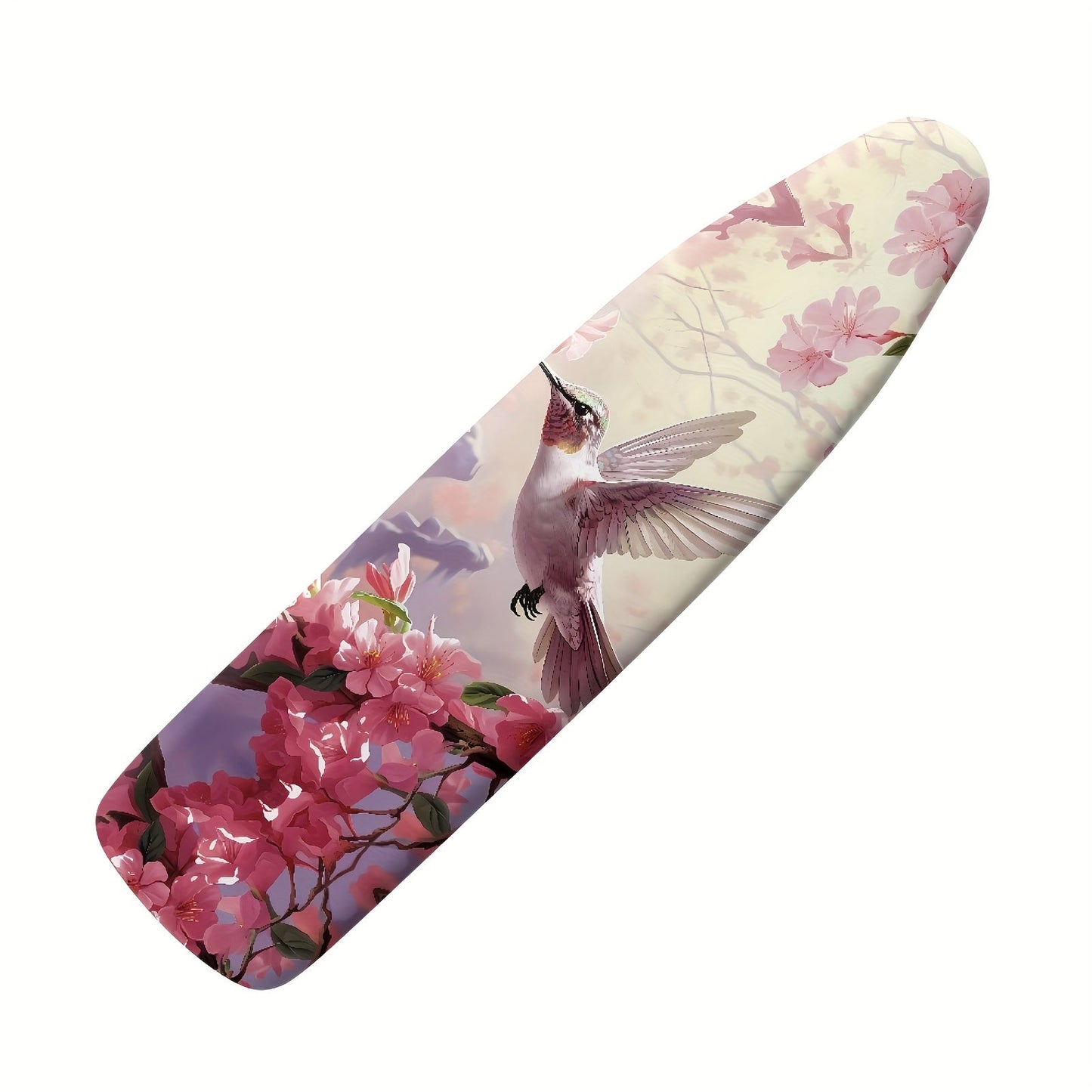 Ironing will be a breeze with our Floral Hummingbird Theme Ironing Board Cover. This cover is not only easy to install, but also features elastic edges and 3 fasteners to keep it securely in place while you work. Plus, it is machine washable for easy