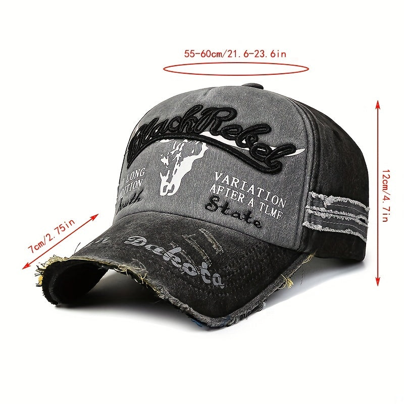 High Quality Men's Baseball Cap with Washed Embroidery