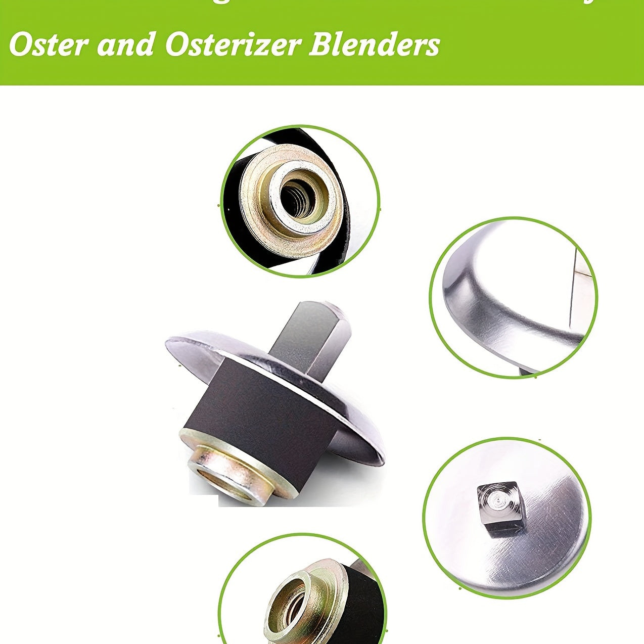 Blender Replacement Kit for Oster Osterizer - Includes 1 Blender Blade, Sealing Ring Gasket, Bottom Coupling, Stud Pin, and Compatible with Oster Blender Glass Jar.