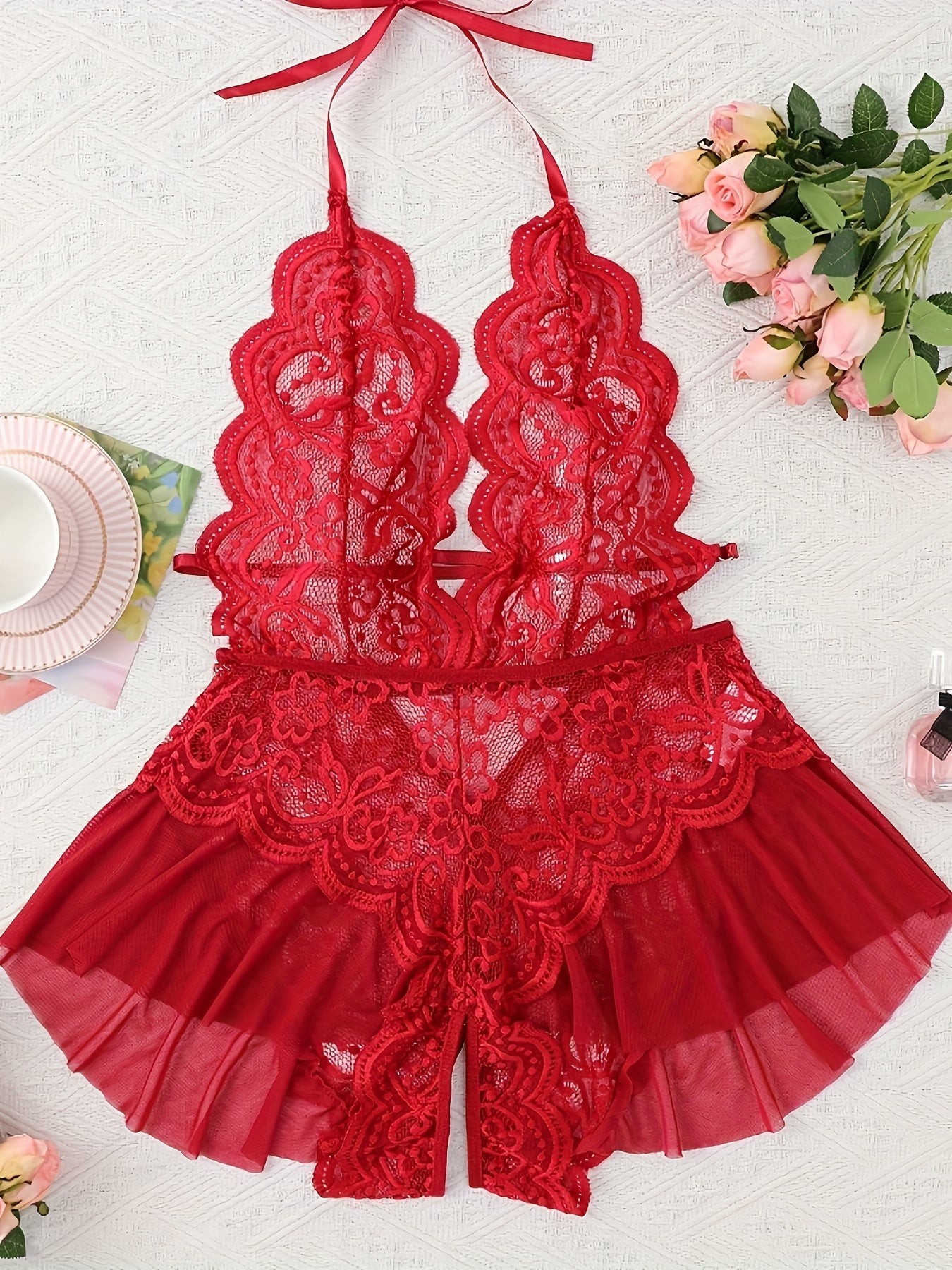 Seductive lace pajamas for women.