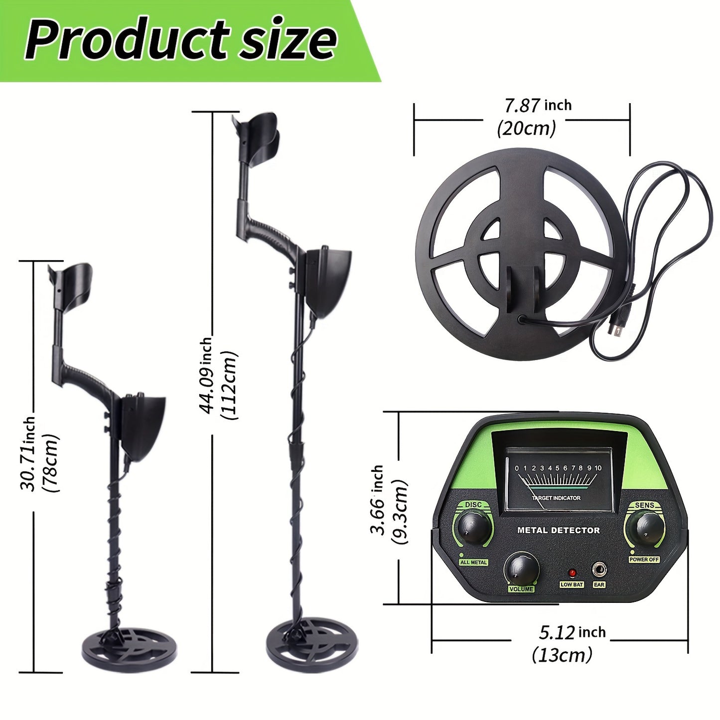 Best-seller GTX5030 Metal Detector with 20cm coil - Lightweight and user-friendly, batteries not included.