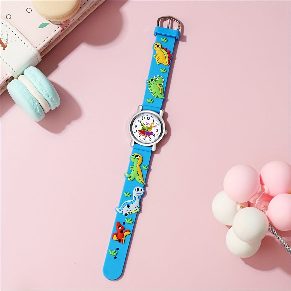 Kids' Dinosaur Quartz Watch - Fun Gift for Students, Battery-Powered